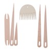 diyhub 7Pcs Wood Weaving Tools Set,Wood Handloom Stick Set with