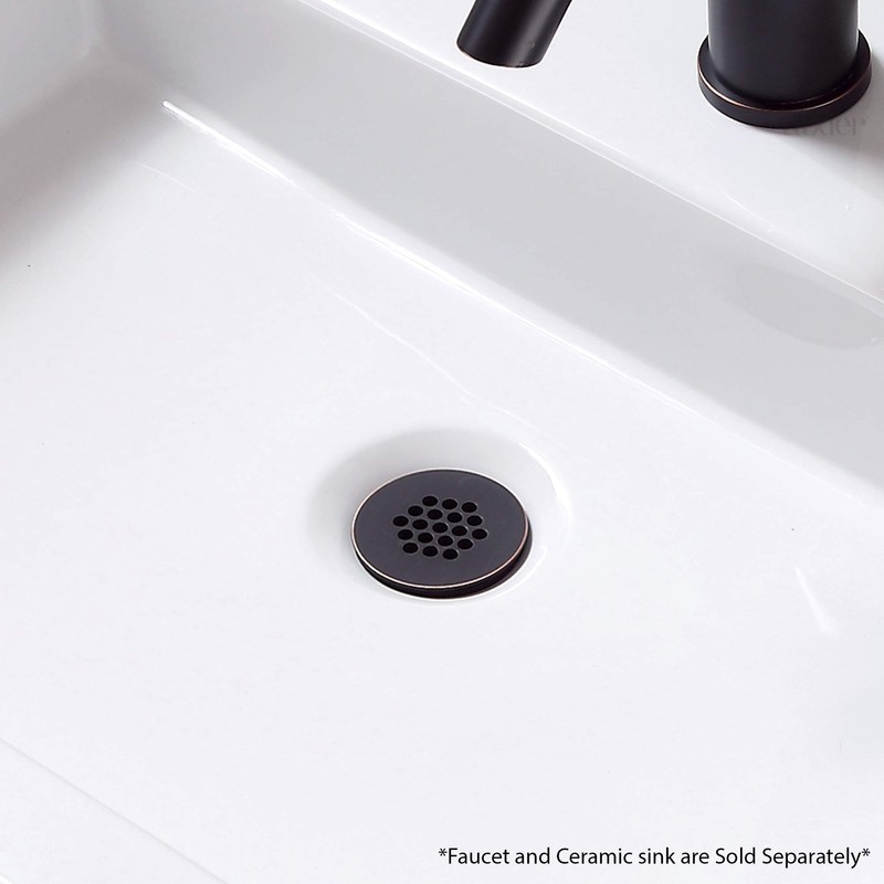 Luxier Brass Bathroom Sink Grid Drain Strainer for Vessel and