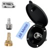 Gloppers All-Metal RV Exterior Spray Port Hook-Up Connector, Quick Connect