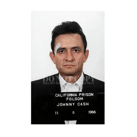 Johnny Cash Mugshot Photograph 11 X 17 | Magnificent 1966 Mug Shot Portrait | Folsom Prison | Legendary American Music | Outlaw Country | Man In Black | Iconic Singer | Highwayman Picture | Vintage Memorabilia | Exceptional Restoration | 11X17 Inches | R