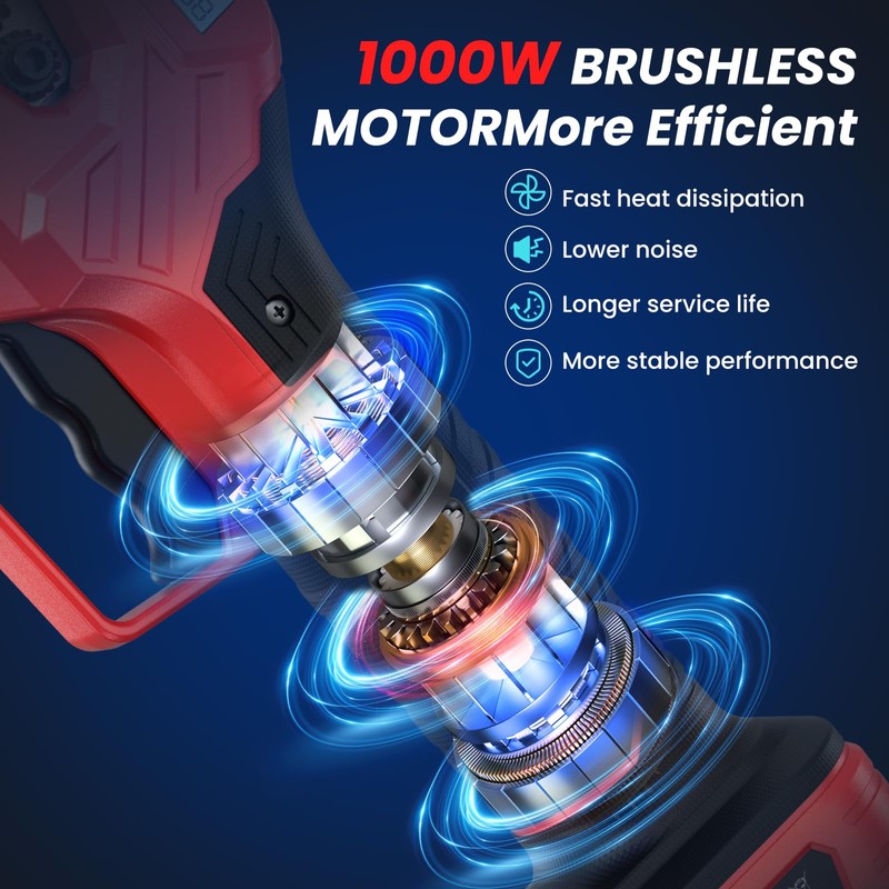 Electric Pruning Shears -1000W Brushless Motor Cutting 2 inch Diameter