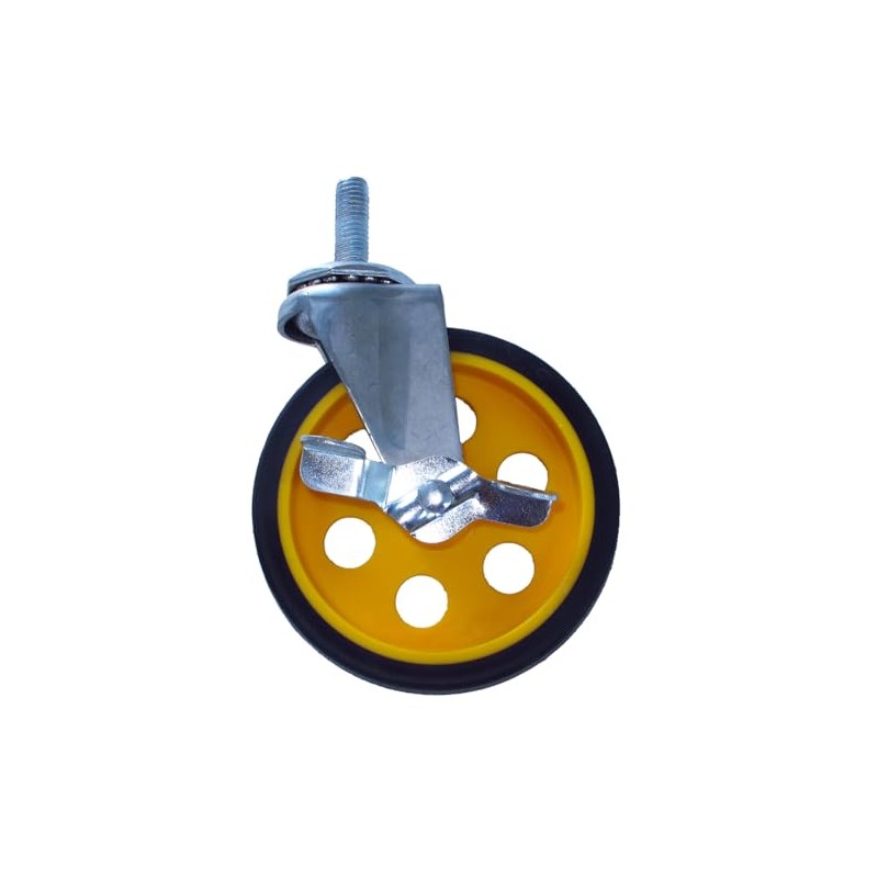 Rock-N-Roller Caster with Brake 5" x 1.25" 2-Pack for R8