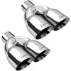 Leadgee Pack of 2 Dual Exhaust Tip Tailpipe 2.5 Inch