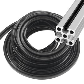 alwaiiz 10 m Aluminium Profile Groove Cover, 8 mm Series Slot Aluminium Profile Accessories, Dust Protection, Soft Cover Sealing Strips, Soft PVC Protective Sealing Strips for Aluminium Profile and 3D