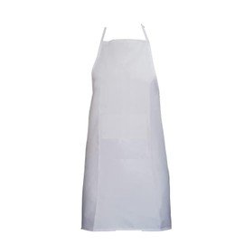 IBEX Unisex Bib Apron with No Pocket, Professional Kitchen Apron for Chefs, Waiters, Cooks, Bar Staff, Catering, White