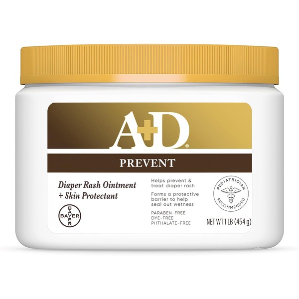 A+D Original Diaper Rash Ointment, Skin Protectant With Lanolin and