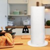 Buruis Wood Paper Towel Holder, Marble Base Modern Decorative Countertop