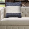 LR Home Blue Geometric White Striped Throw Pillow 18" x