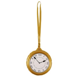 Jumbo Wonderland Rabbit Gold Pocket Watch Clock Party Inflatable Prop Decoration