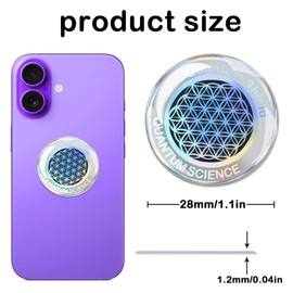 8 Pieces of Cell Phone Protection Neutralizers Stickers, Blockers Equipment Stickers for All Phones Tablets Laptops Computer WiFi All Devices (Flower of Life-Silvery)