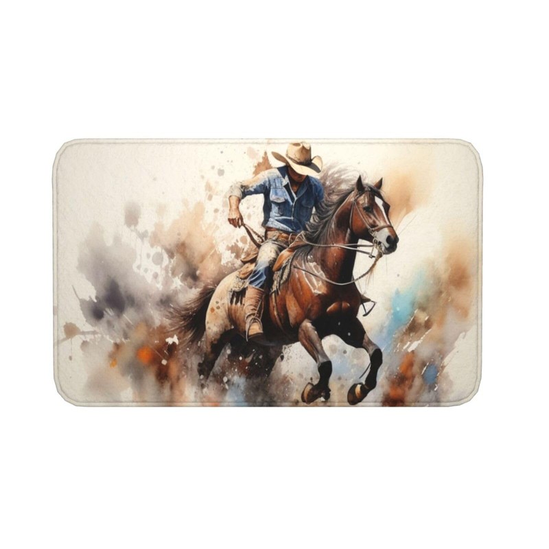 WUCCZHU Flannel Bath Mat - Non-Slip Quick-Dry Bathroom Rug with