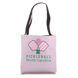 New York Pickleball Girls Preppy Pink Pickleball Racquets Tote Bag