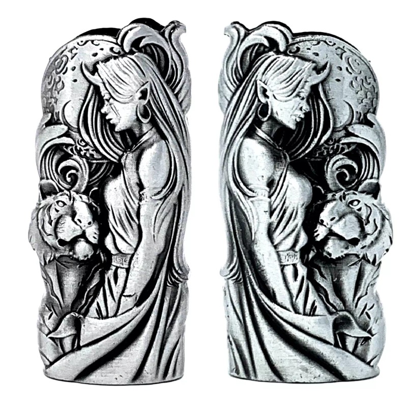 BIC Myth Luna Moon Tiger Metal Lighter Case Cover Sleeve