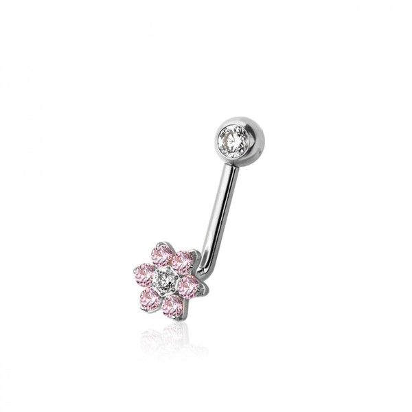 14GA ASTM F-136 Implant Grade Titanium Internally Threaded CZ Crystal