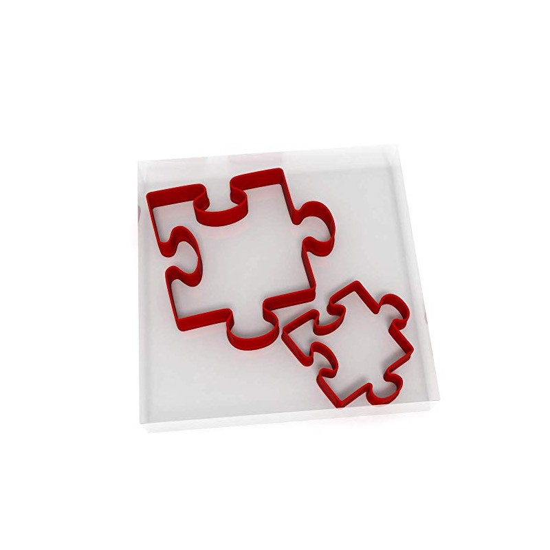 Jigsaw Piece Set of 2 Value Cookie/Fondant Cutters Pair 5CM