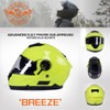 Milwaukee Helmets MPH9819DOT 'Breeze' Green Advanced Motorcycle Modular Helmet for