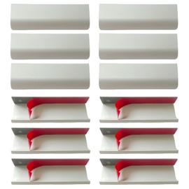 12 Pack Adhesive Edge Finger Tab Pull Self Adhesive Cabinet Handles Aluminium Alloy Concealed Drawer Pulls Drawer Edge pulls Easy to Install and Durable (Silver (12 pcs), 3.15" Overall Length)