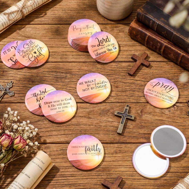 Meanplan 36 Sets Mother's Day Mirrors Christian Gifts Bulk Religious