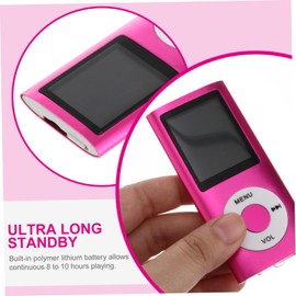 CAXUSD MP4 Music Player for Boys and Girls and Adults 1.8 Screen Portable Digital Audio and Video Player Supports Micro Card Compact Design in Pink