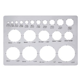 UNICRAFTALE Metal Circles Template Rounds Stencil for Drawing Stainless Steel Painting Stencils Circles Ruler Round Circle Tracers Reusable Stencil Templates Tool Templates for Carving Drafting