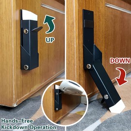 Door Stoppers 2 Pack, Self Adhesive Door Holder, No Drilling Door Stopper, Door Holder to Keep Door Open, Soft Rubber Tips & Anti Slip, Drop Stops & Easy Install
