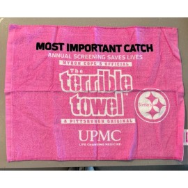 Pittsburgh Steelers Pink Most Important Catch Terrible Towel UPMC SGA