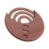Wooden Disc Calendar Dark Brown Rotatable Disc Natural Wood Vintage