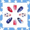 4th of July Press on Nails Almond Fake Nails with