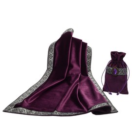 BLESSUME Altar Tarot Table Cloth with One Pouch, One Size (Purple)