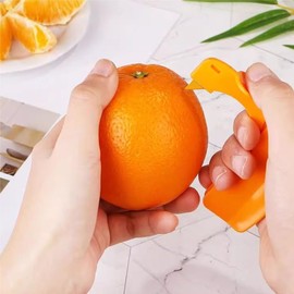 4 Pack Orange Peeler, Easy Open Orange Lemon Citrus Peeler Tool, Orange Citrus Fruit Peeler Tool, Plastic Lemon Grapefruit Peel Cutter for Fruit Lemon Mango Banana (Style1, One Size)