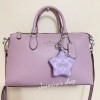 Coach NWT Coach Star Signature Bag Charm CBL12 Silver/Iris