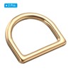 PATIKIL 5/8 Inch Brass D-Rings, Pack of 2, Solid Pure