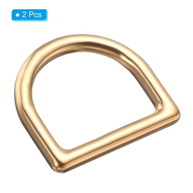 PATIKIL 5/8 Inch Brass D-Rings, Pack of 2, Solid Pure