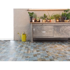 PVC Flooring Vinyl Flooring Vintage Look Blue A4 Sample Piece