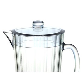 Jarra acrílico transparente con tapa 2,250 litros, ideal para agua, jugos y bebidas frías | CS-08 | BAUM BROTHERS