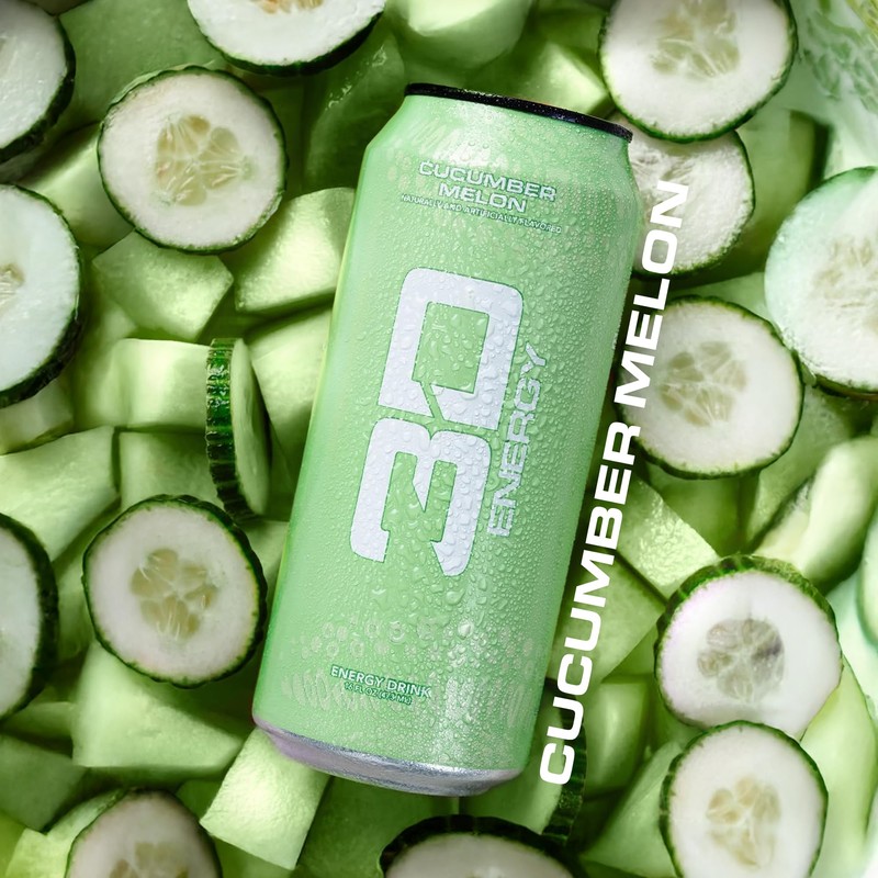 3D Energy Drink – Cucumber Melon, Sugar Free, 200mg Caffeine,