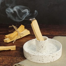 Palo Santo Set - Madeira Ceramic Smoking Wood & Holder - Perfect for Rituals, Meditation & Relaxed Smoking Moments (2-Piece)