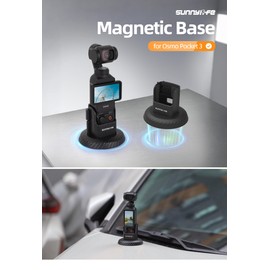 LIBOQIAO Magnetic Base for Osmo Pocket 3 Camera Stand Upgraded Pocket3 Accessories AdapterMultifuctional Magnetic Bracket Mount Expansion Adapter Compatible with DJI OSMO Pocket 3 Accessorie