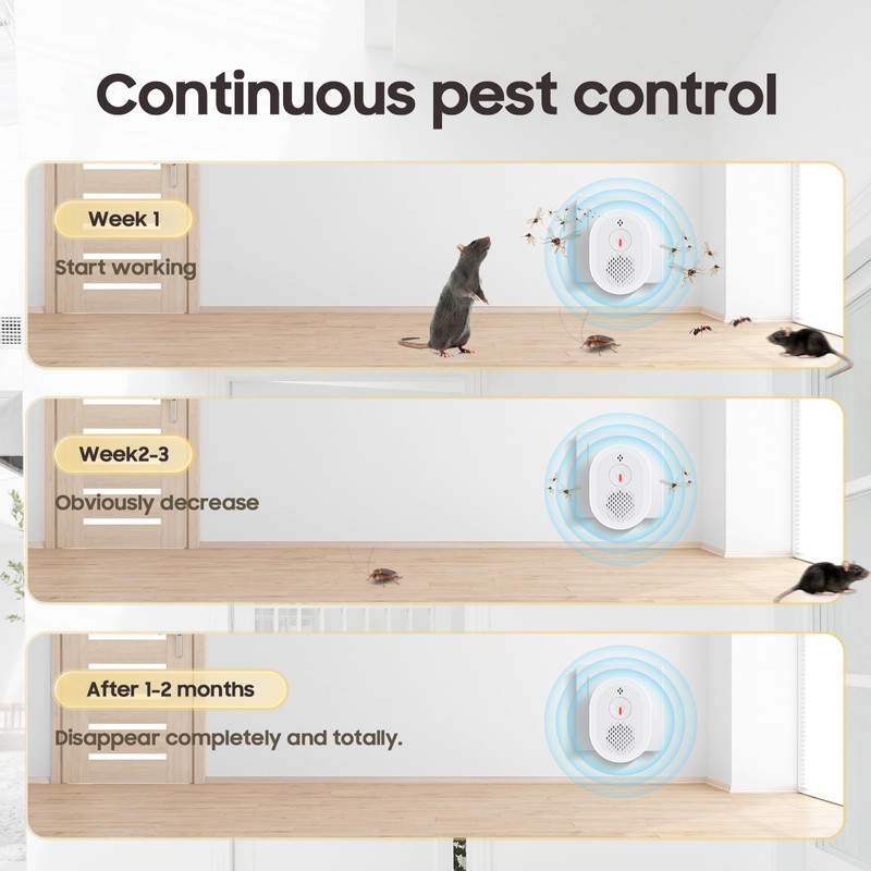 Bubbacare Mice and Rat Repeller Ultrasonic 4 Working Modes 6