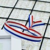BDM France Flag Red White Blue Fabric Bracelet for Men