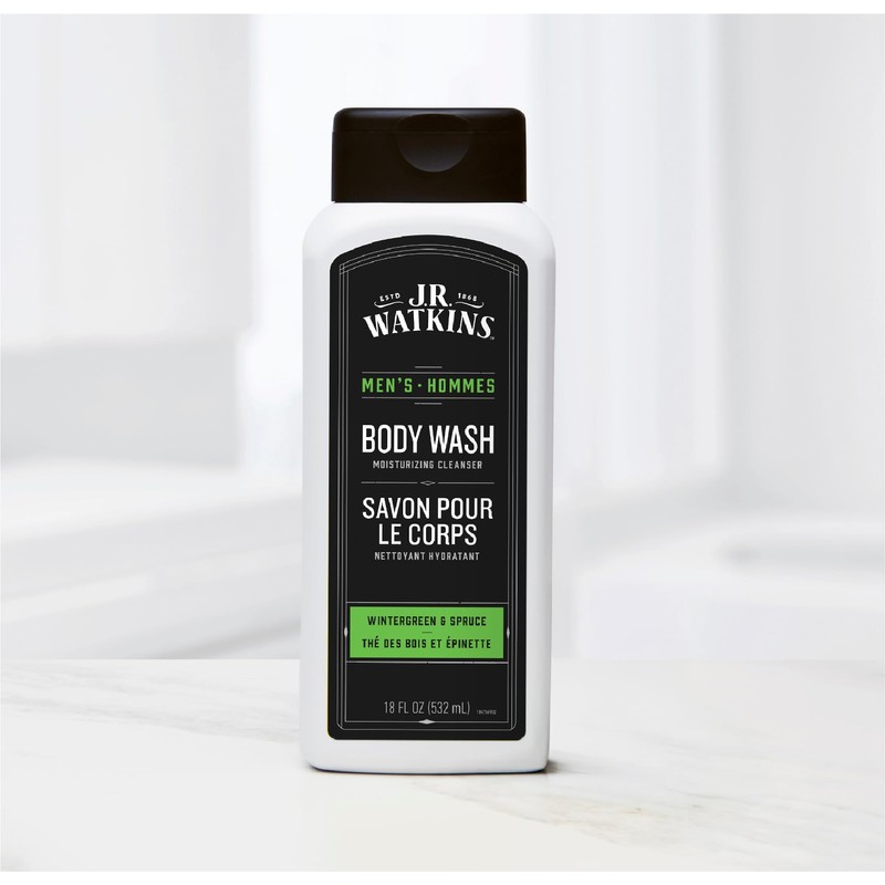 J.R. Watkins Body Wash Men's Wintergreen and Spruce, 18 fl