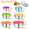 Winproper Mixing Bowls with Lids Set, 6 PCS Stainless Steel