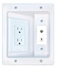 RiteAV Coax USBC Recessed Wall Plate Cable Concealer Management Kit