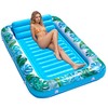 JAMBO Tanning Pool Lounger Float, 70 x 47 Inflatable Sun