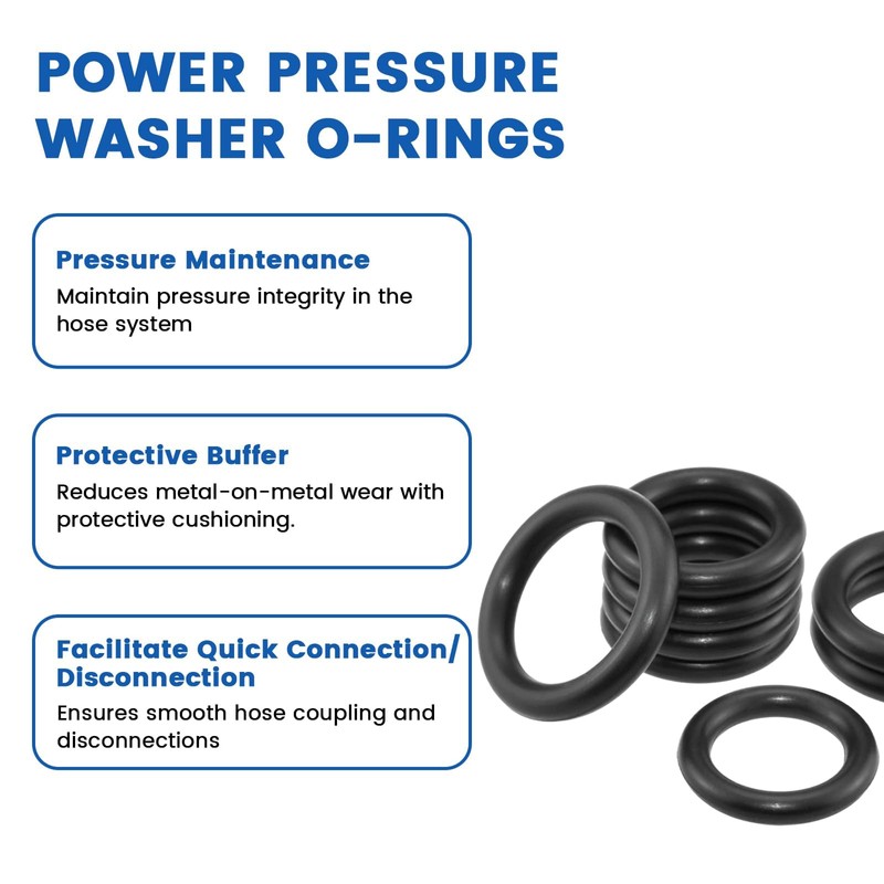MILYARD 80 Pcs Pressure Washer O-Rings for 1/4", 3/8" Quick