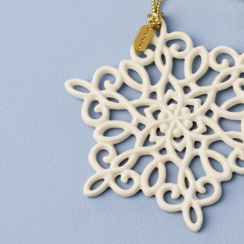Lenox Ornament, 2025 Snow Fantasies Snowflake Ornament, Made from Porcelain