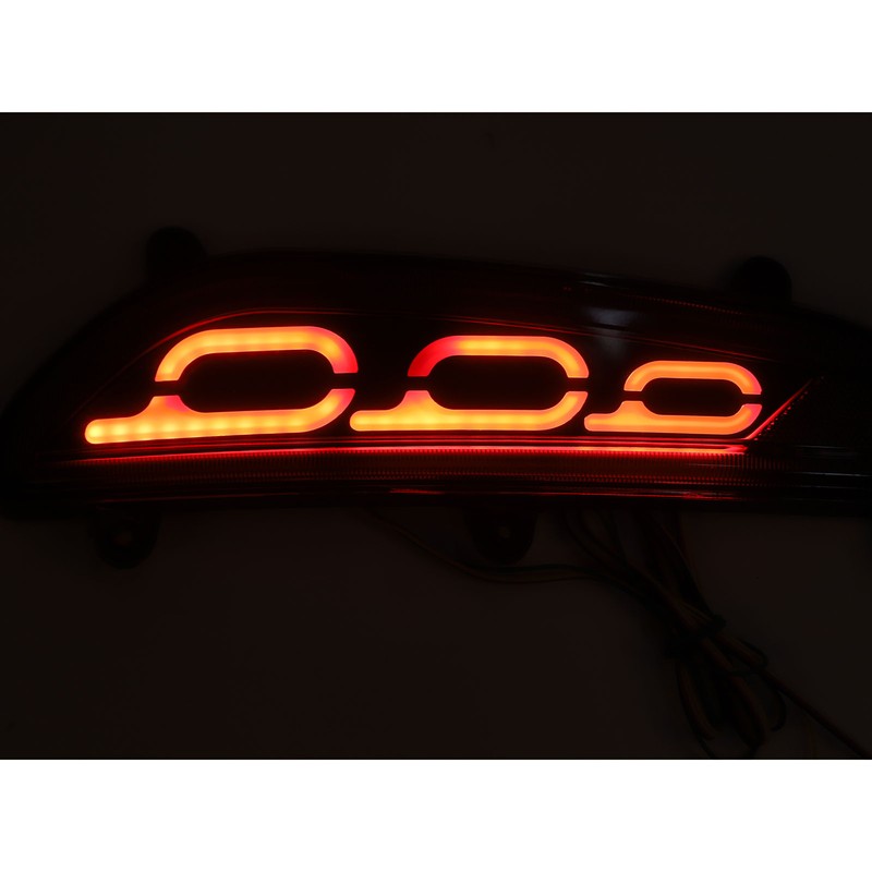 LED Rear Bumper Reflective Fog Brake Turn Indicator Black Left