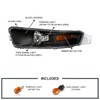 SPEC-D TUNING Black Housing Clear Lens Bumper Lights Compatible with