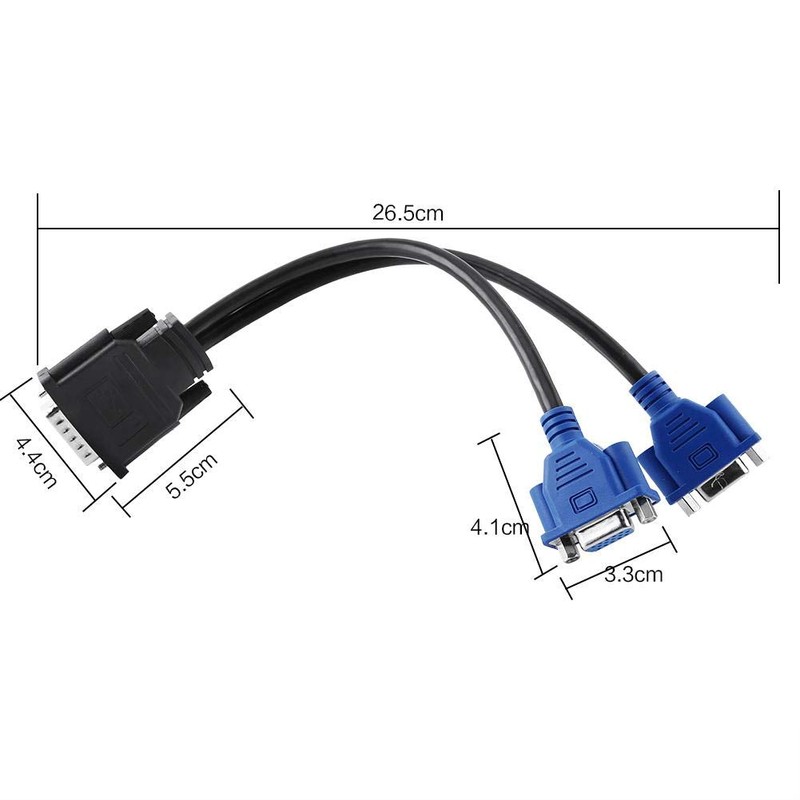 Cable De Conexión VGA Splitter Adapter Cable, 25cm Pure Copper