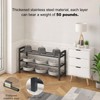 Detsuk 3-Tier Expandable Shoe Rack – Adjustable Heavy-Duty Metal Shoe